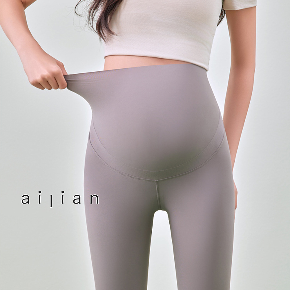 61373 孕婦褲 交叉後腰口袋托腹九分內搭褲 M-XL $350