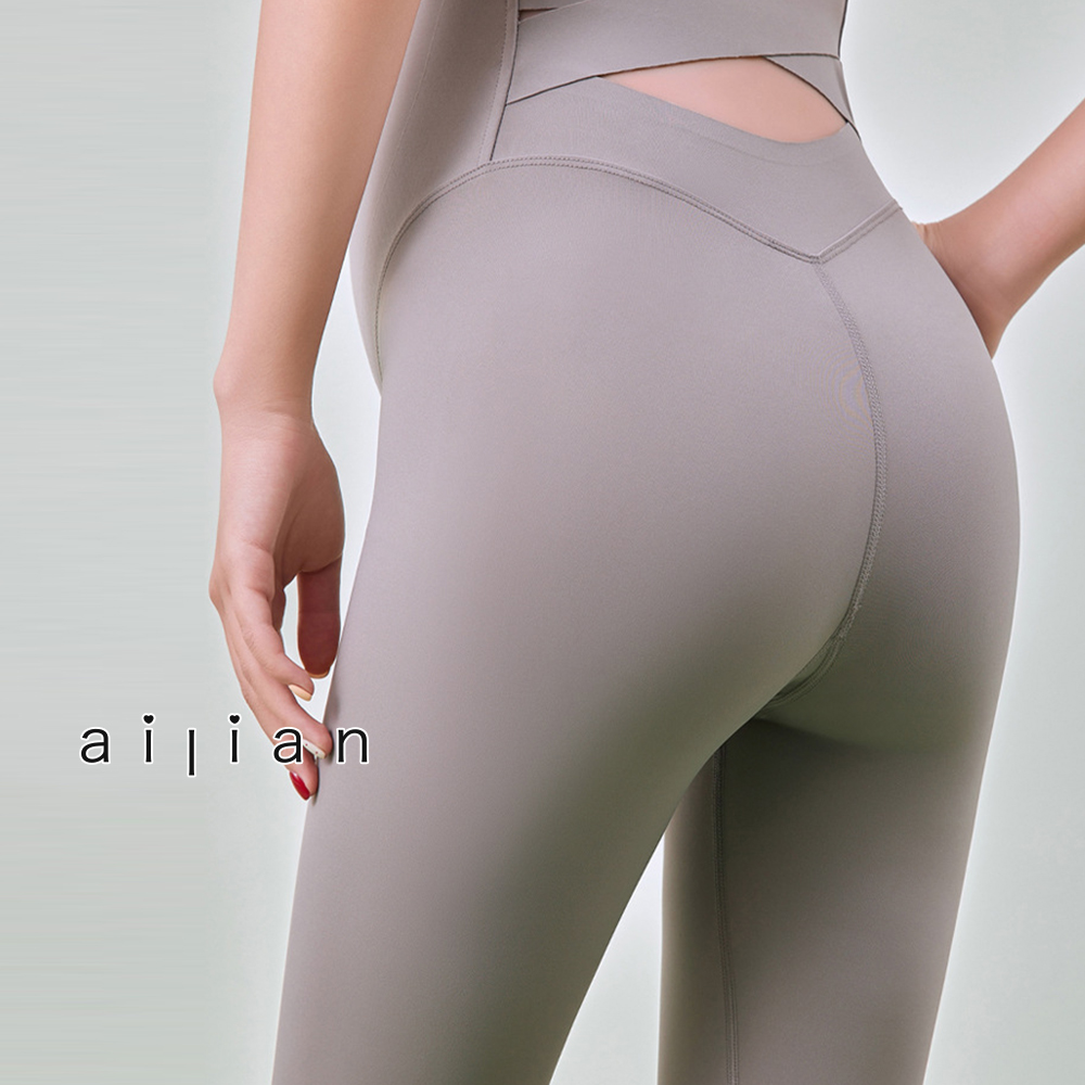61374 孕婦褲 交叉鏤空腰托腹九分內搭褲 M-XL $350