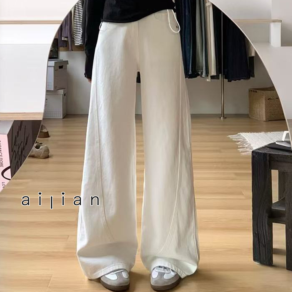631525 孕婦褲 韓版寬鬆顯瘦側拉繩百搭直筒長褲 M-XXL $490