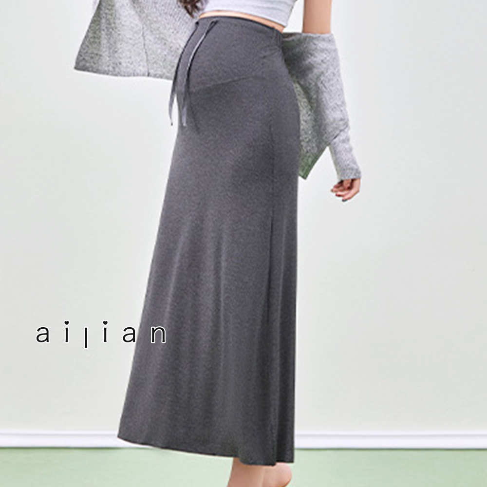 631546 孕婦裙 透氣涼感高彈托腹抽繩長裙 M-XL $390
