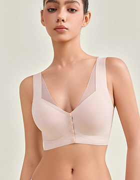 68123 哺乳內衣 蕾絲拼接無鋼圈前開釦內衣 M-XXL NT.308