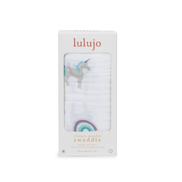 【lulujo】純棉透氣包巾(120x120)-彩虹小馬
