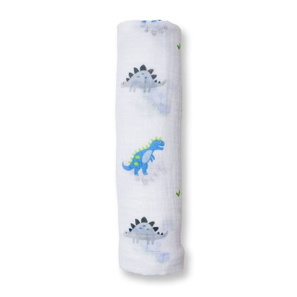 【lulujo】純棉透氣包巾(120x120)-恐龍